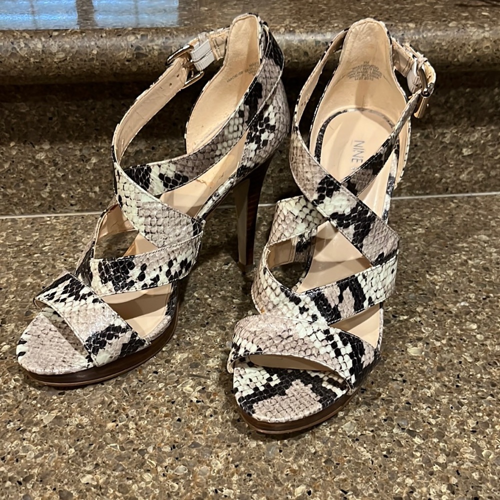 Nine West Snake heeled sandals